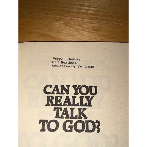 Can You Really Talk To God? By Louis H. Evans Sr. Paperback 1979 - Picture 4 of 11